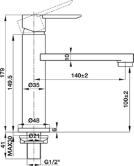 Vòi Lạnh Vigor 100 Hafele 495.61.138