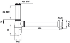 Bẫy Nước P-Trap Hafele 495.61.242