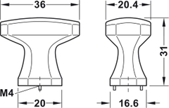 Quả Nắm Tủ H2185 Hafele 106.70.171