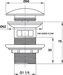Bộ Nhấn Xả Chậu Có Xả Tràn Hafele 589.25.848