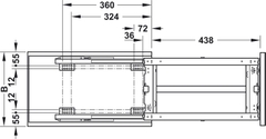Bộ Rổ Kéo 400mm Dipensa Junior III Hafele 545.11.373