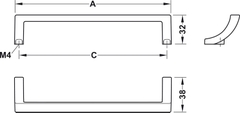 Tay Nắm Tủ 330mm H2190 Hafele 106.69.102