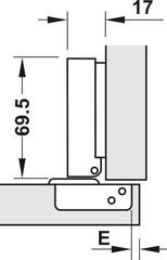 Bản Lề Trùm Ngoài Metalla SM 95º Hafele 315.08.850