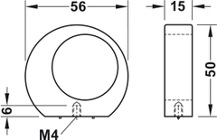 Quả Nắm Tủ H2150 Hafele 106.70.135