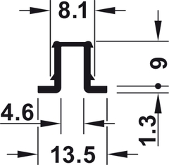 Ray trượt F-Line11 12A 2m Hafele 404.71.801