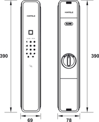Khóa Điện Tử PP9000 Hafele 912.05.691