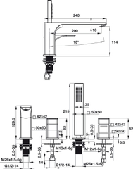 Bộ Trộn Bồn Tắm 4 Lỗ Regal Hafele 495.61.126