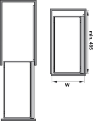 Bộ Rổ Kéo Comfort II Mở Trái 250mm Hafele 545.53.761