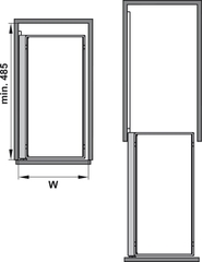 Bộ Rổ Kéo Comfort II 400mm Phải Hafele 545.53.764