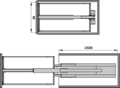 Tủ Đồ Khô 300mm Dispensa 90º Hafele 546.54.631