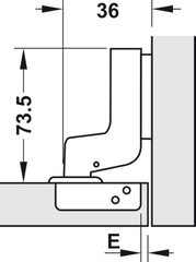 Bản Lề Lọt Lòng Metalla A DIY 110º Hafele 493.03.025