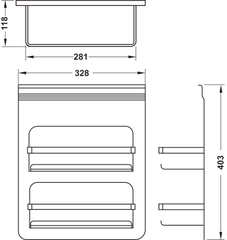 Kệ Đa Năng Có Khung Hafele 523.00.360