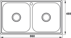 Bộ Xả Cho Chậu 2 Hộc Hafele 567.25.875