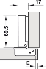 Bản Lề Trùm Ngoài Metalla SM DIY 110º Hafele 493.03.020