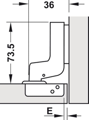 Bản Lề Lọt Lòng Metalla SM DIY 110º Hafele 493.03.023