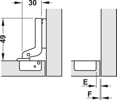 Bản Lề Lọt Lòng Metalla Mini A 110º Hafele 311.01.072