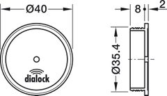 Ăng-ten FAN 200 D=40mm L=3m Hafele 237.59.061