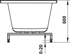 Bồn Tắm Âm Hình Bầu Dục Nagoya 1700 Hafele 588.79.600