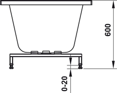 Bồn Tắm Âm Hình Vuông Nagoya 1700 Hafele 588.79.602