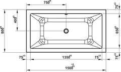 Bồn Tắm Âm Hình Vuông Nagoya 1500 Hafele 588.79.603