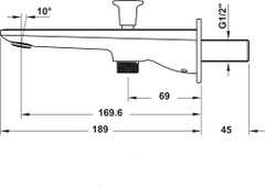 Vòi Xả Bồn 2 Đường Nước Kobe Hafele 589.15.061