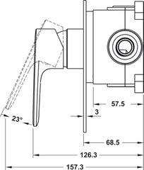Bộ Trộn Âm 1 Đường Nước Kobe Hafele 589.15.008