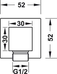 Bộ Tiếp Nước Dạng Vuông Hafele 485.60.009