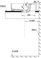 Chậu Lavabo Sứ Đặt Bàn Sapporo 420 Hafele 588.79.031