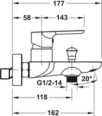 Bộ Trộn Nổi 2 Đường Nước Uni Hafele 495.61.130