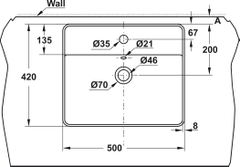 Chậu Lavabo Sứ Đặt Bàn Sapporo 500 Hafele 588.79.032