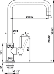 Vòi Rửa Chén HT21-CC1F245U Hafele 577.55.260