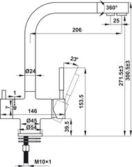 Vòi Rửa Chén HT21-CH2F271 Hafele 577.55.210
