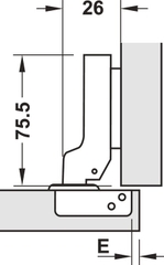 Bản Lề Trùm Nửa Metalla SM 110º DIY Hafele 483.01.721