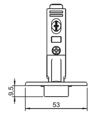 Bản Lề Trùm Nửa Metalla SM 95º Mini Hafele 311.04.441
