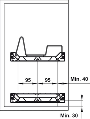 Giá Đựng Chén Bát Presto 600mm Hafele 544.40.003