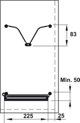 Khay Úp Chén Đĩa Presto 900mm Hafele 544.40.034