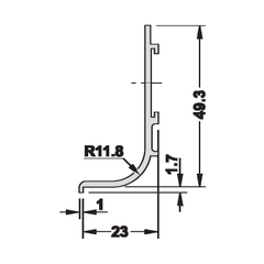 Tay Nắm Tủ Dạng Thanh Ngang Hafele 126.37.911