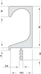 Tay Nắm Dạng Thanh Nhôm 3000mm Hafele 126.27.905