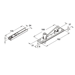 Phụ Kiện Cho Bản Lề Sàn Hafele 932.79.090