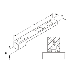 Phụ Kiện Cho Bản Lề Sàn Hafele 932.79.090