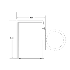 Washer-dryer white 10kg/6kg 598x608x845 Hafele 534.94.550