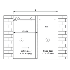 Phụ Kiện Cửa Trượt Phòng Tắm Kính Vuông Hafele 981.71.101