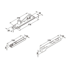 Bản Lề Sàn DCL41 EN2 70Kg Hafele 932.84.025