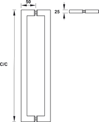 Tay Nắm Kéo Dạng Vuông C/C 450 Hafele 903.02.032