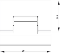 Bản Lề Kính - Kính 90º Màu Đen Hafele 981.77.907
