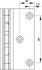 Bản Lề Kính - Tường 90º Màu Đen Hafele 981.77.909