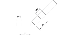 Kẹp Kính - Kính Phòng Tắm 135º Hafele 981.77.914