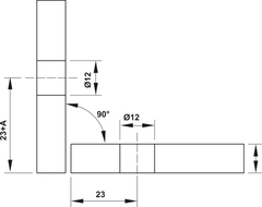 Kẹp Kính - Kính 90º Màu Đen Hafele 981.77.917