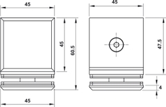 Kẹp Kính - Kính 90º Màu Đen Hafele 981.77.917