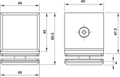 Kẹp Kính 90º Phòng Tắm Kính Hafele 981.77.916